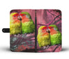 Peach Faced Lovebird Print Wallet Case