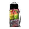Peach Faced Lovebird Print Wallet Case