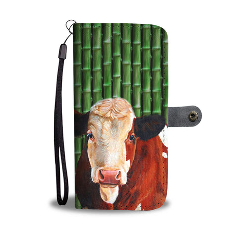 Lovely Simmental Cattle Print Wallet Case