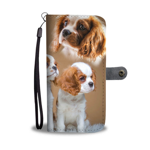 Cute Cavalier King Charles Spaniel Print Wallet Case