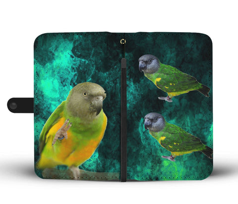Lovely Senegal Parrot Print Wallet Case
