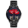 Russian Blue Cat Love Print Wrist Watch
