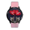 Russian Blue Cat Love Print Wrist Watch