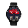 Russian Blue Cat Love Print Wrist Watch
