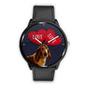 Amazing Basset Hound with Love Print Wrist Watch