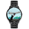 Catching Plane Cat Print Wrist Watch