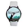 Catching Plane Cat Print Wrist Watch