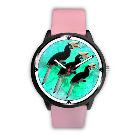 African Pied Hornbill Bird Print Wrist Watch