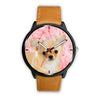 Chihuahua Dog On Pink Print Wrist Watch
