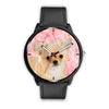 Chihuahua Dog On Pink Print Wrist Watch
