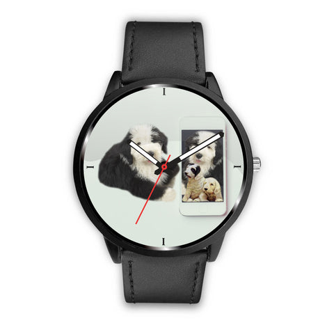 Old English Sheepdog Print Wrist Watch