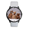 Three Burmese Cat Print Wrist Watch
