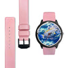 Grey And Yellow Tang Fish Print Wrist Watch