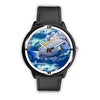 Grey And Yellow Tang Fish Print Wrist Watch
