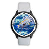 Grey And Yellow Tang Fish Print Wrist Watch