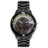 Grey Newfoundland Dog Print Wrist Watch