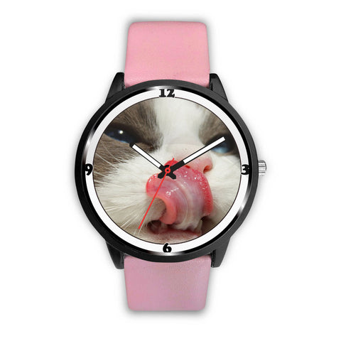 Smiling Ragdoll Cat Print Wrist Watch