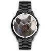 Laughing Russian Blue Cat Print Wrist Watch