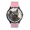 Laughing Russian Blue Cat Print Wrist Watch