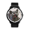 Laughing Russian Blue Cat Print Wrist Watch
