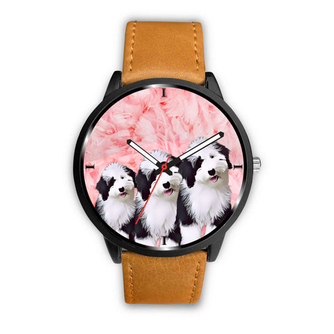 Old English Sheepdog Print Wrist Watch