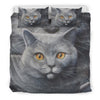 Russian Blue Cat Print Bedding Set