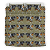 Rough Collie Dog Art Pattern Print Bedding Set