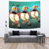 Zebra Finch Bird Print Tapestry