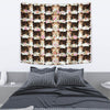 American Bobtail Cat Floral Print Tapestry