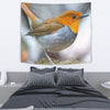 Japanese Robin Bird Print Tapestry