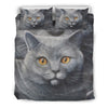 Russian Blue Cat Print Bedding Set