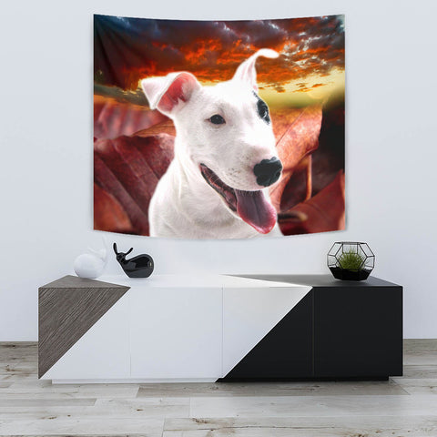 Cute Bull Terrier Print Tapestry