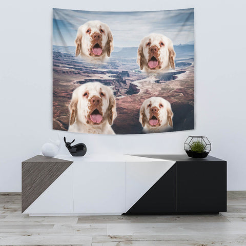 Cute Clumber Spaniel Print Tapestry