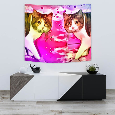 Manx Cat Print Tapestry