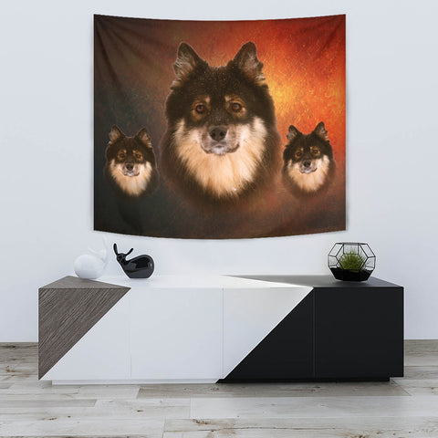 Cute Finnish Lapphund Print Tapestry
