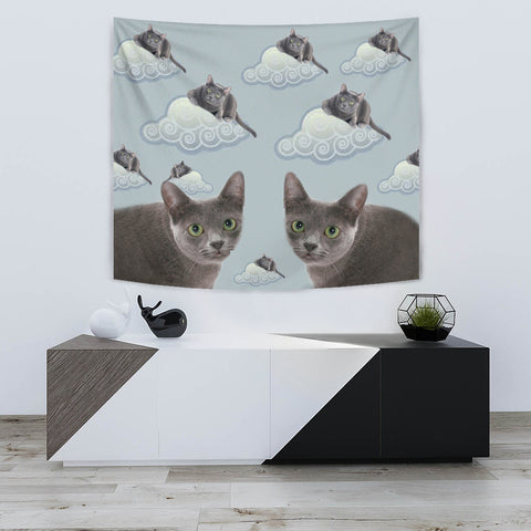 Korat Cat Print Tapestry
