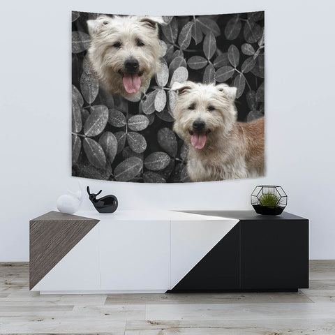 Glen Of Imaal Terrier On Black Print Tapestry