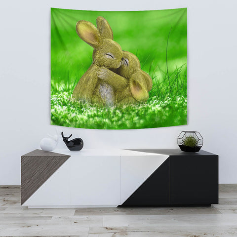 Cute Easter Bunny Print Tapestry