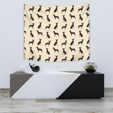 German Pinscher Dog Pattern Print Tapestry