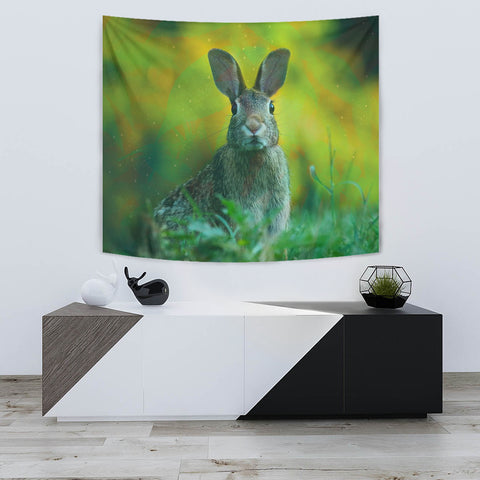 Cute Rabbit Print Tapestry