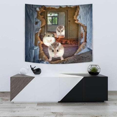 Roborovski Hamster Print Tapestry