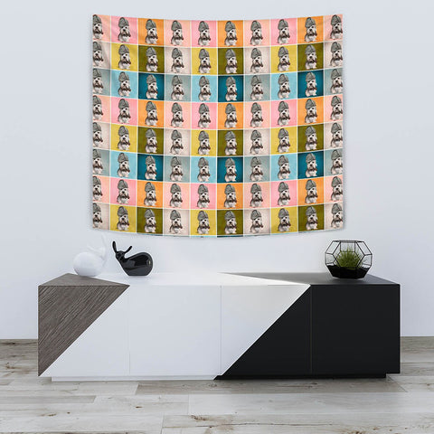 Dandie Dinmont Terrier Dog Pattern Print Tapestry