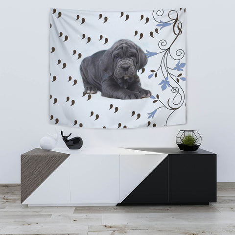 Cute Neapolitan Mastiff Print Tapestry
