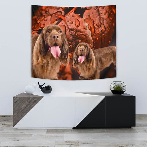 Cute Sussex Spaniel Print Tapestry