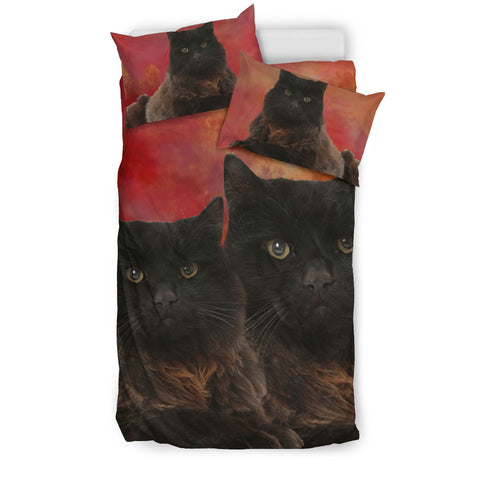Amazing York Chocolate Cat Print Bedding Set