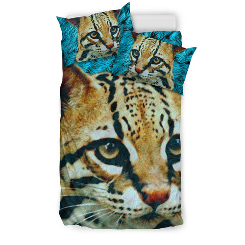 Lovely Cheetoh Cat Print Bedding Set