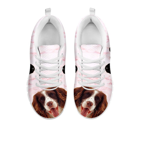 English Springer Spaniel Pink Print Sneakers For WomenFor 24 Hours Only