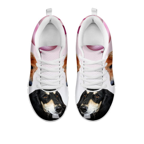 Amazing Black Saluki Dog Print Running Shoes For WomenFor 24 Hours Only