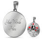 Cute Boston Terrier Print Circle Pendant Luxury Necklace