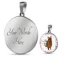 Amazing Australian Terrier Print Circle Print Luxury Necklace